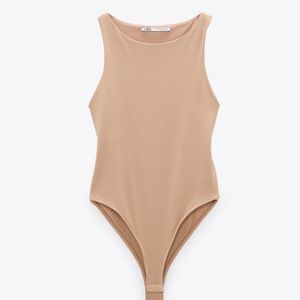 Zara nude halter bodysuit